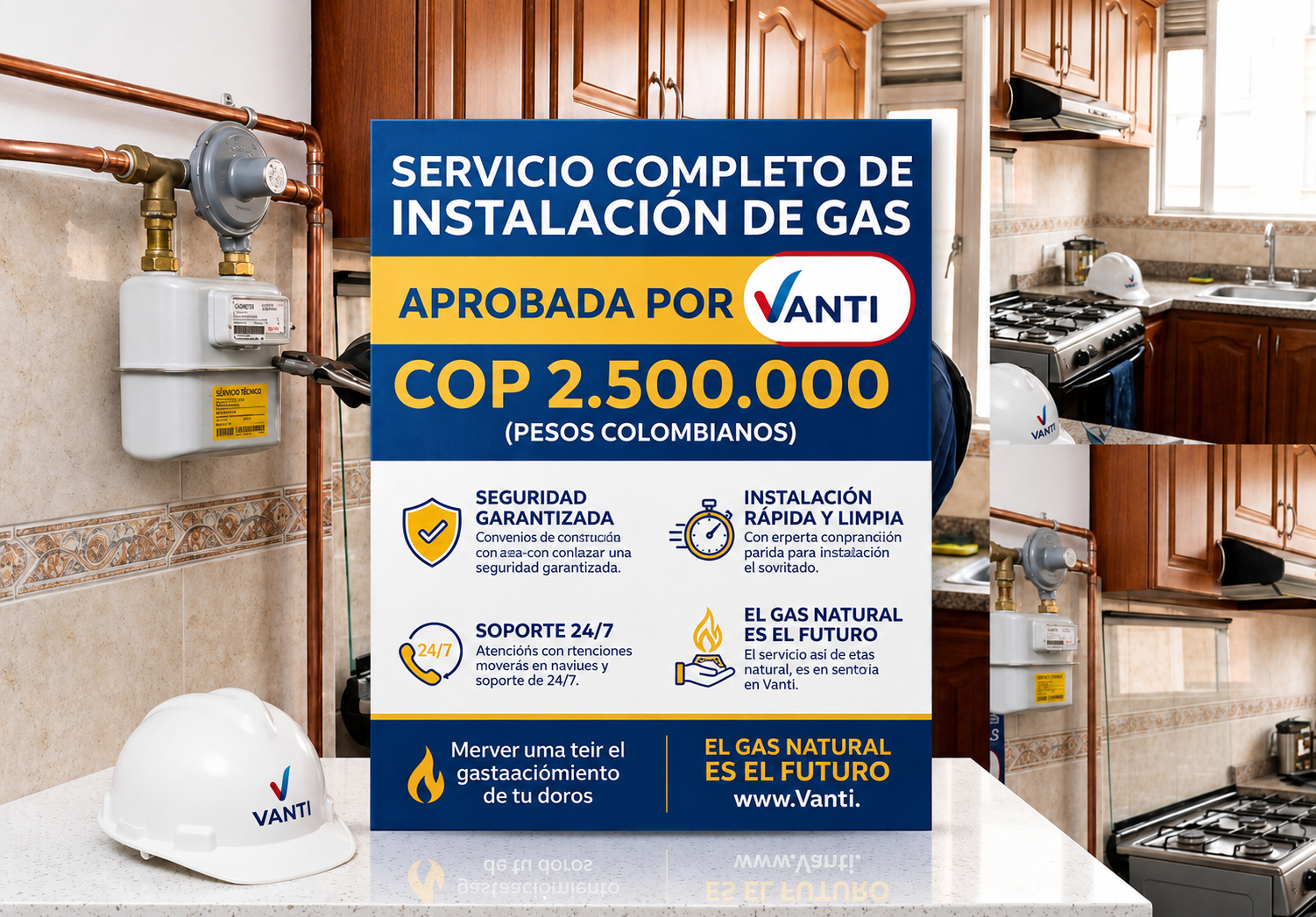 Instalación de gas natural